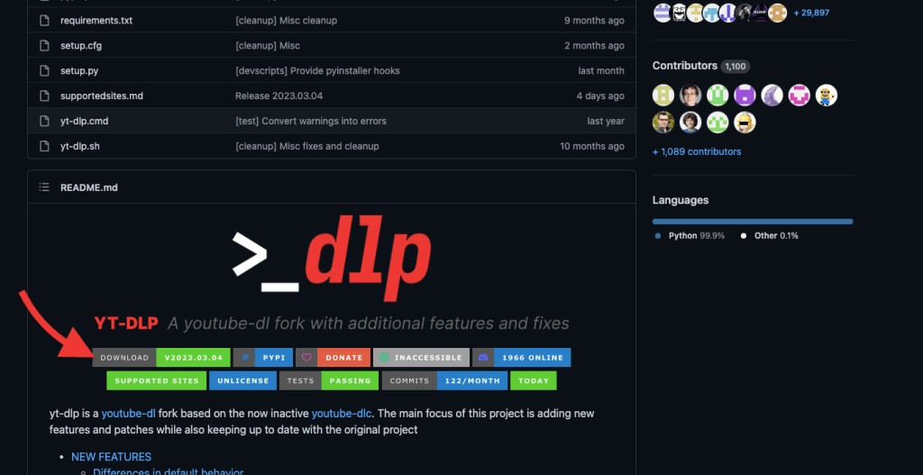 yt-dlp is a well-known open-source project popular among developers and tech enthusiasts.