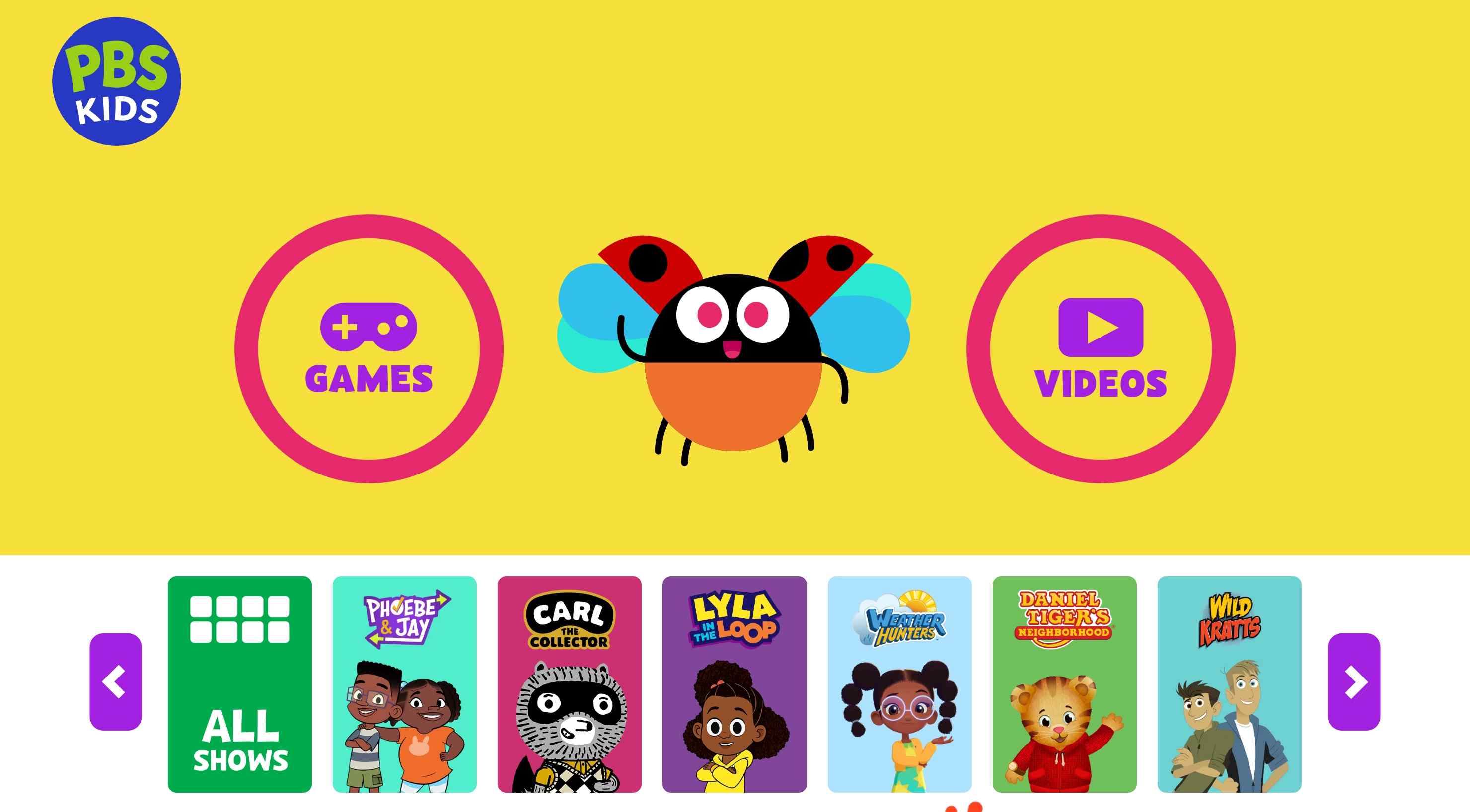 legal free website to watch cartoons online: pbs kids