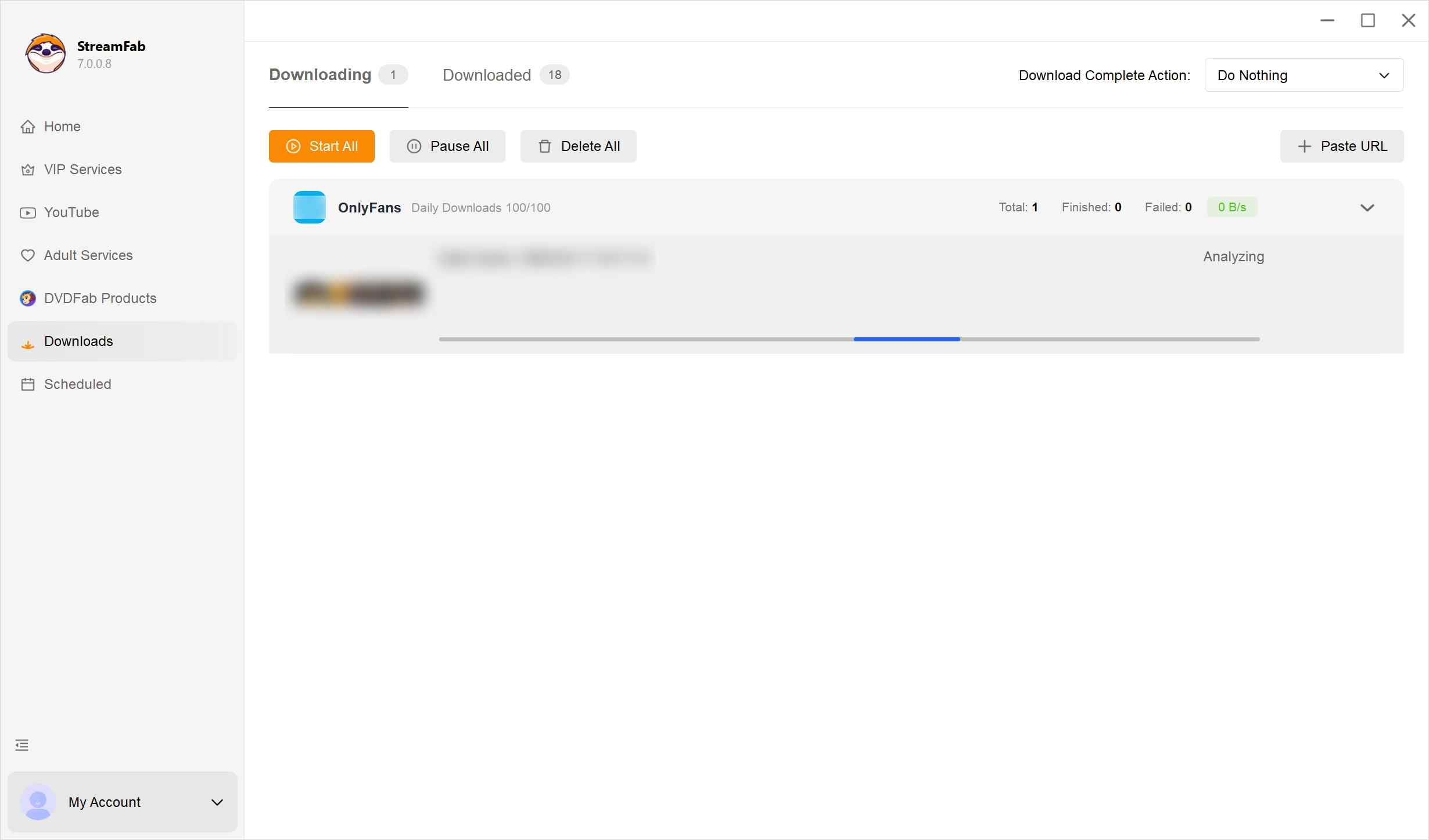 Wie man mit dem StreamFab OnlyFans Downloader OnlyFans DRM-Inhalte speichert: Schritt 4