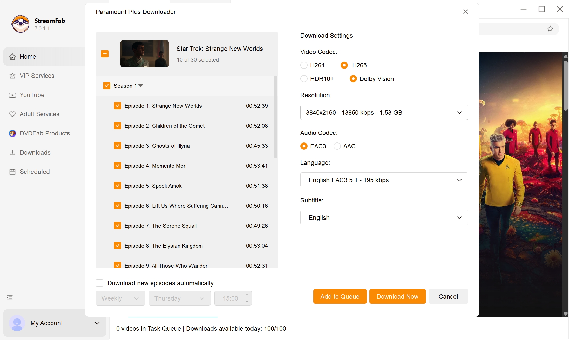 using streamfab paramount plus downloader to remove paramount plus download limit step2
