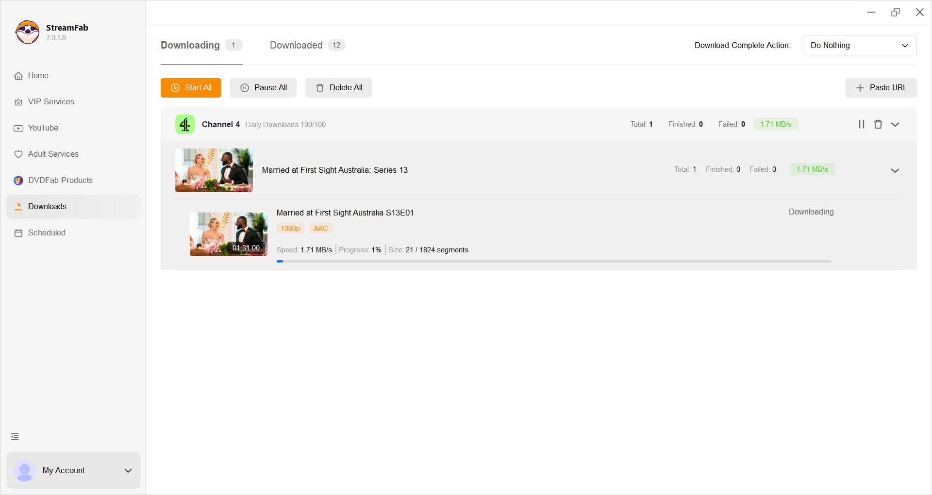 rip from channel 4: streamfab step 3