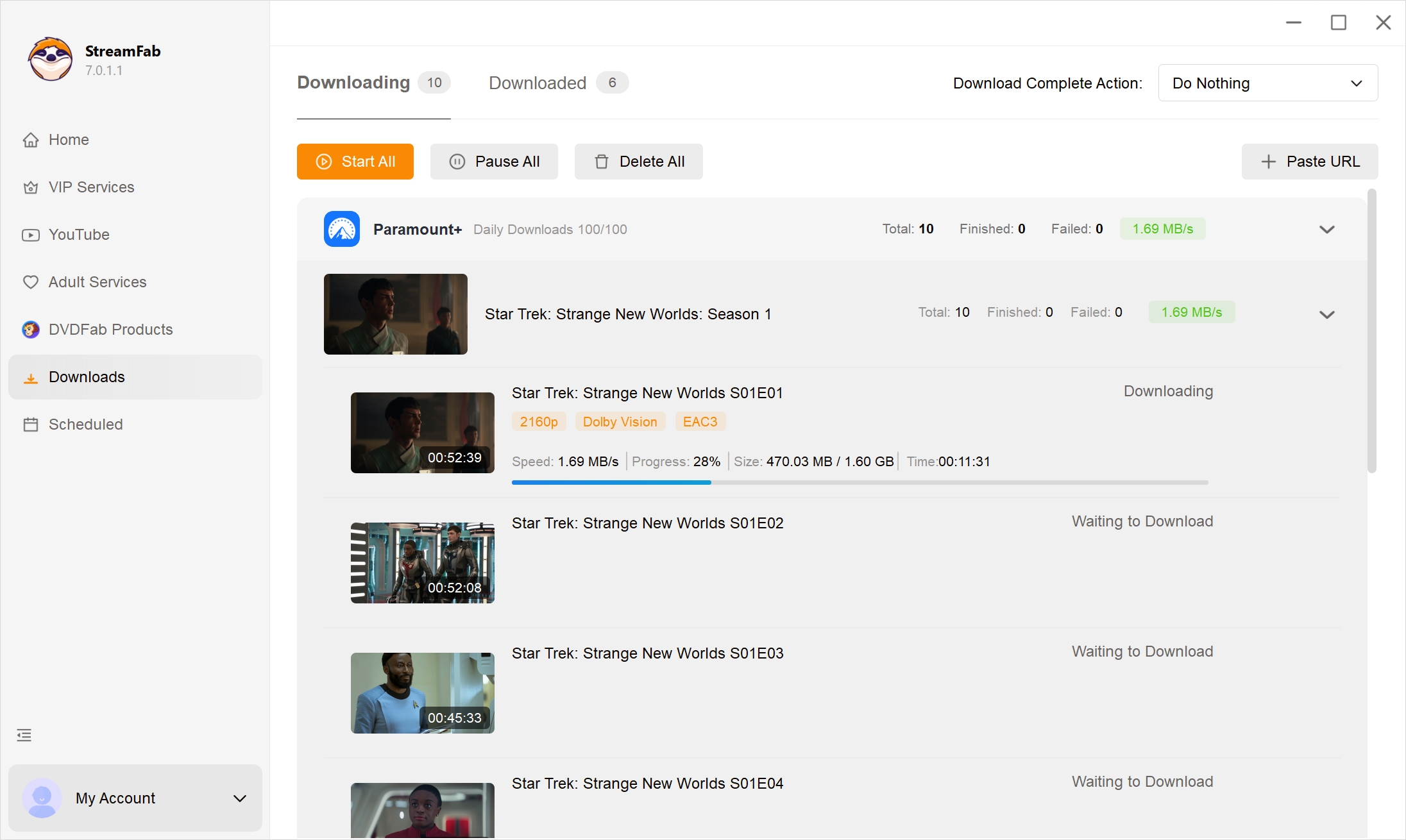 watch paramount plus with showtime offline:Downloading Steps