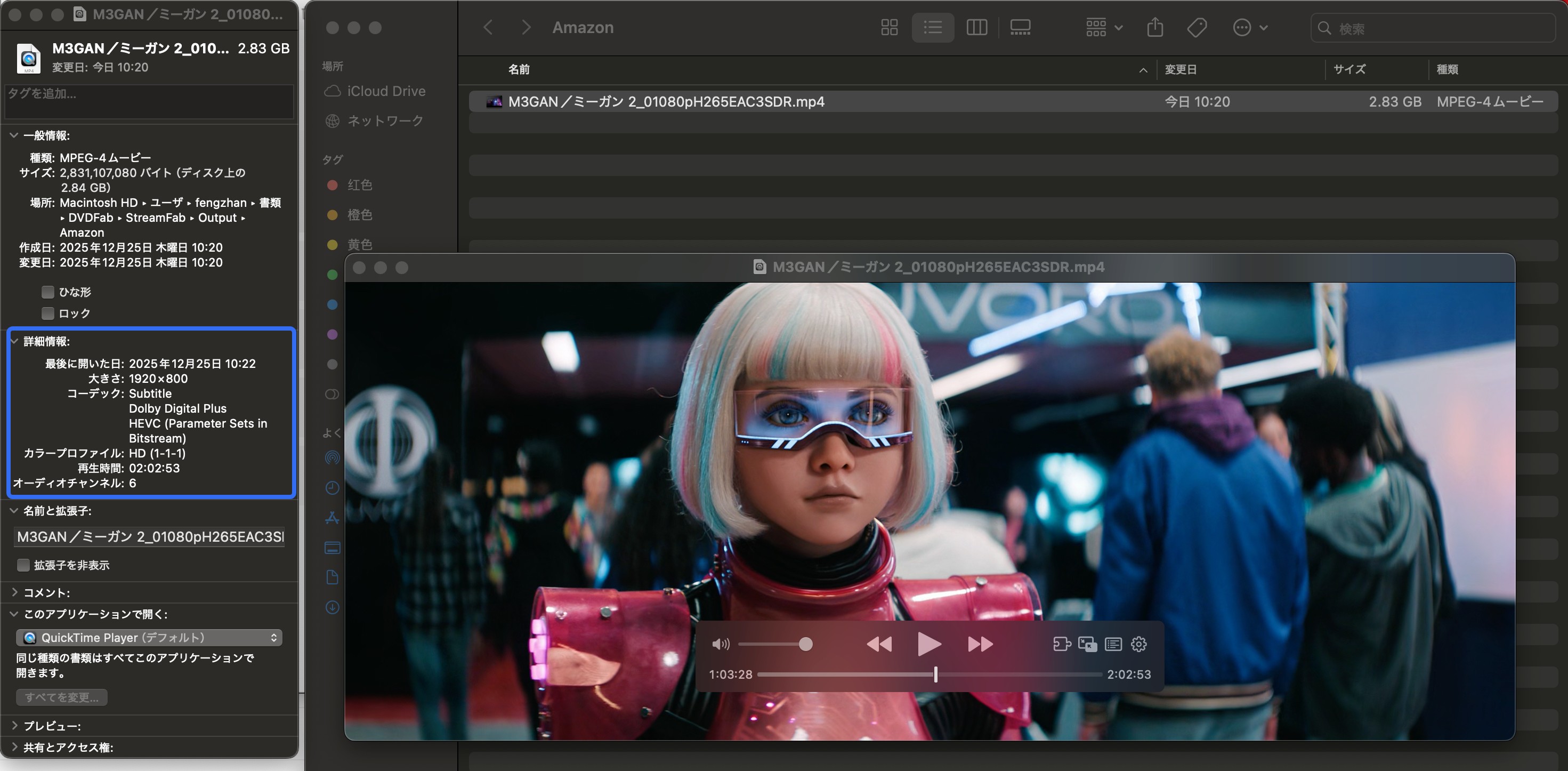 PCローカルフォルダにMP4形式で保存された動画ファイルの確認