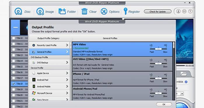 Les 12 meilleures façons d'extraire l'audio d'un DVD/YouTube/CD vidéo:3. WinX DVD Ripper Platinum